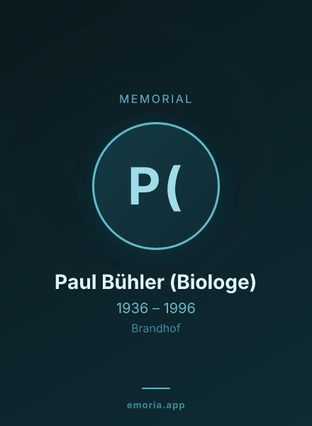 Memorial portrait of Paul Bühler (Biologe)