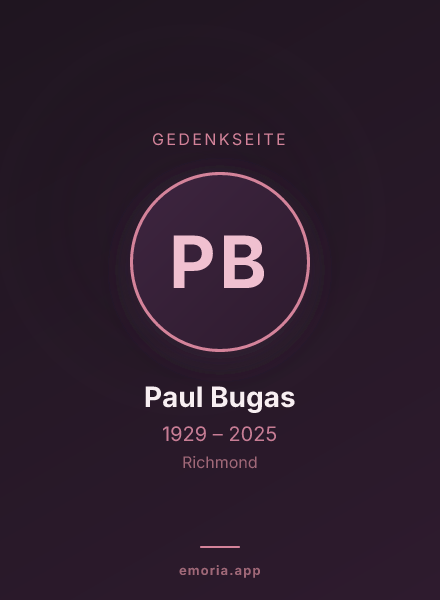 Gedenkportrait von Paul Bugas