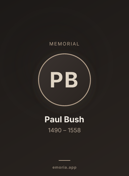 Memorial portrait of Paul Bush