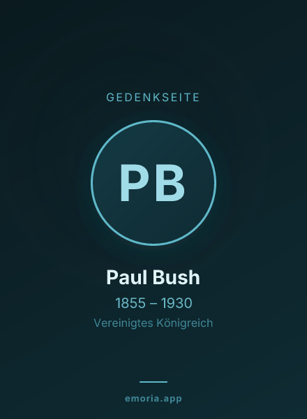 Gedenkportrait von Paul Bush