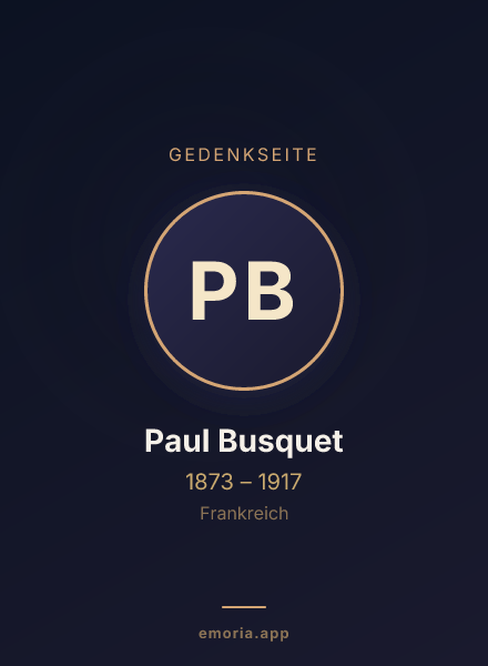 Gedenkportrait von Paul Busquet