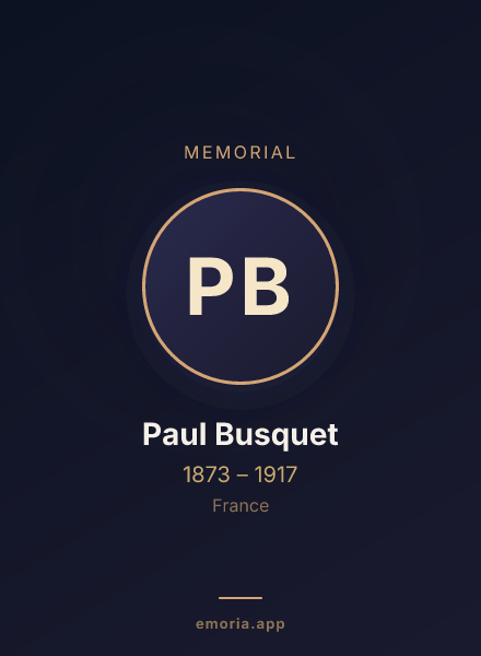 Memorial portrait of Paul Busquet