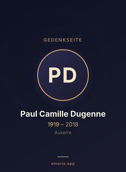 Gedenkportrait von Paul Camille Dugenne