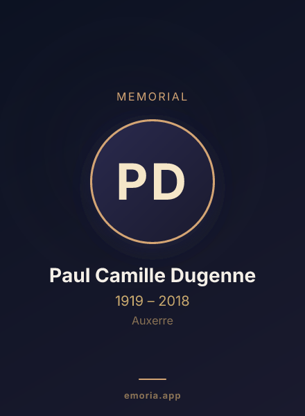 Memorial portrait of Paul Camille Dugenne
