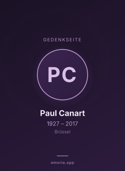 Gedenkportrait von Paul Canart