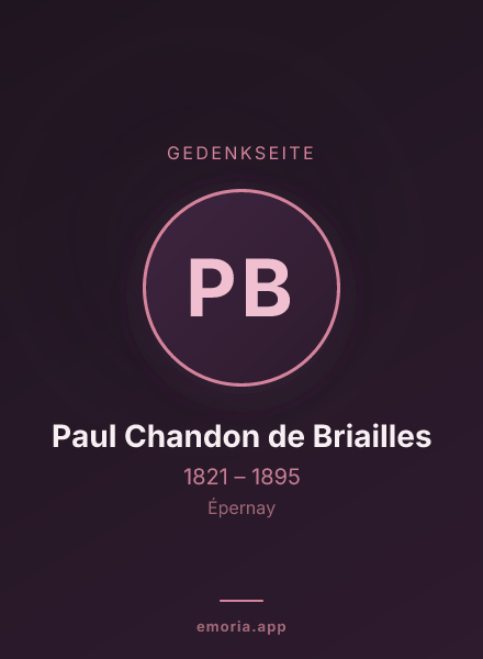 Gedenkportrait von Paul Chandon de Briailles