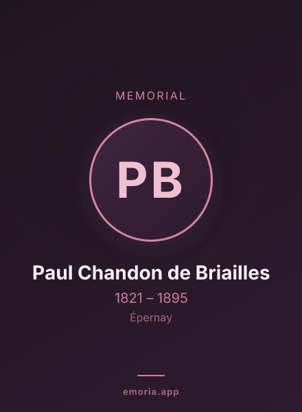 Memorial portrait of Paul Chandon de Briailles
