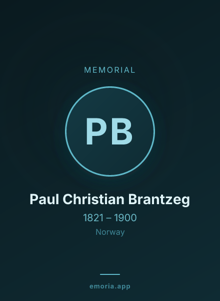 Memorial portrait of Paul Christian Brantzeg