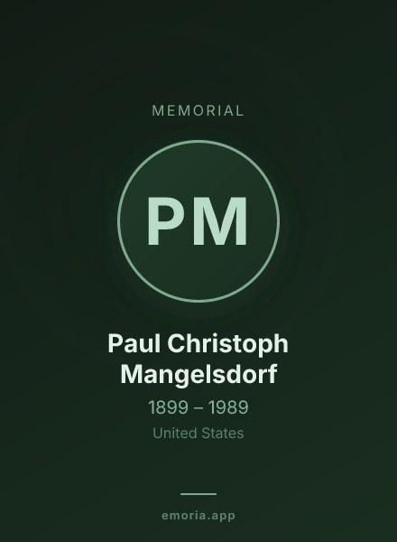 Memorial portrait of Paul Christoph Mangelsdorf