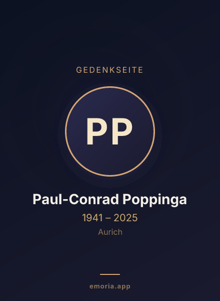 Gedenkportrait von Paul-Conrad Poppinga