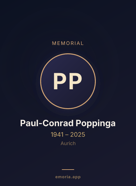 Memorial portrait of Paul-Conrad Poppinga