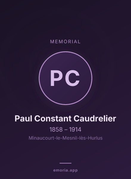 Memorial portrait of Paul Constant Caudrelier
