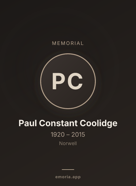 Memorial portrait of Paul Constant Coolidge