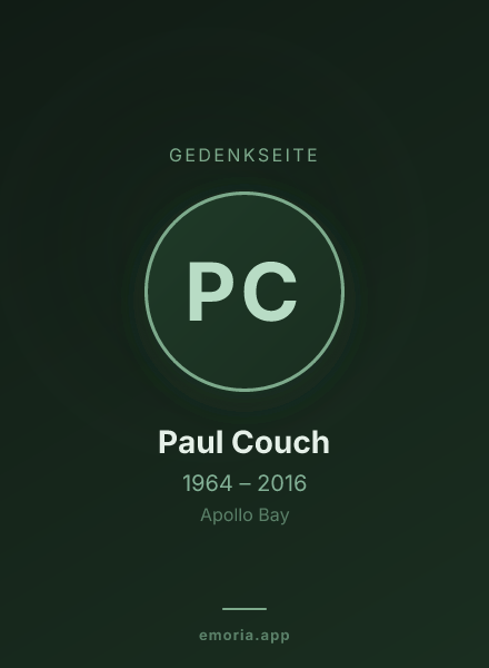 Gedenkportrait von Paul Couch