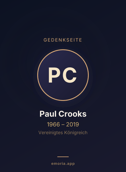 Gedenkportrait von Paul Crooks