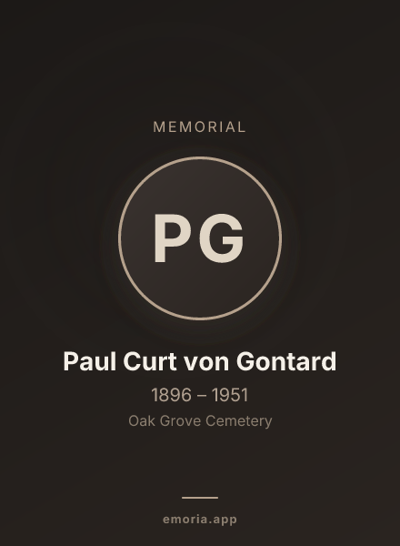 Memorial portrait of Paul Curt von Gontard