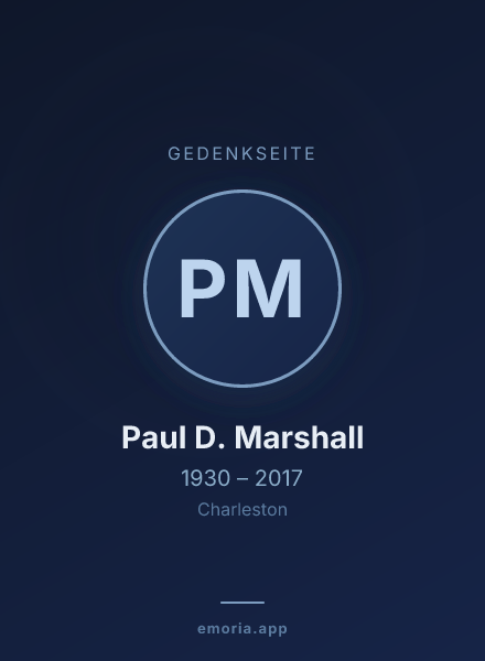 Gedenkportrait von Paul D. Marshall