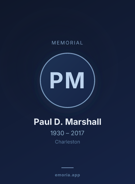 Memorial portrait of Paul D. Marshall