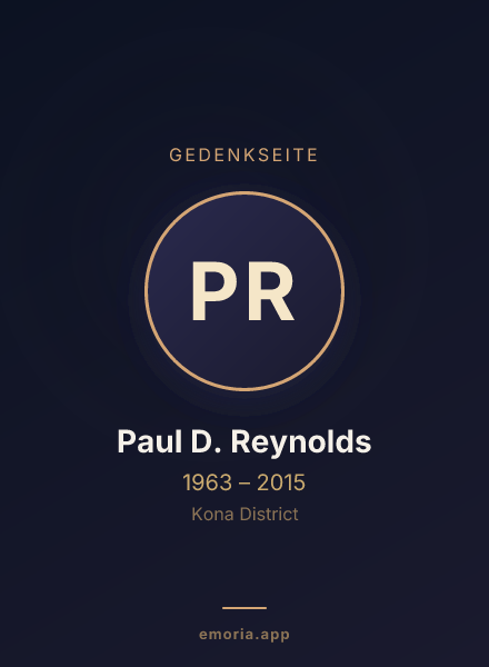 Gedenkportrait von Paul D. Reynolds