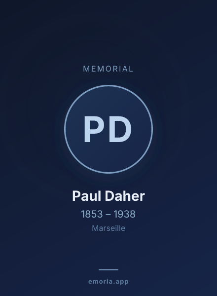 Memorial portrait of Paul Daher