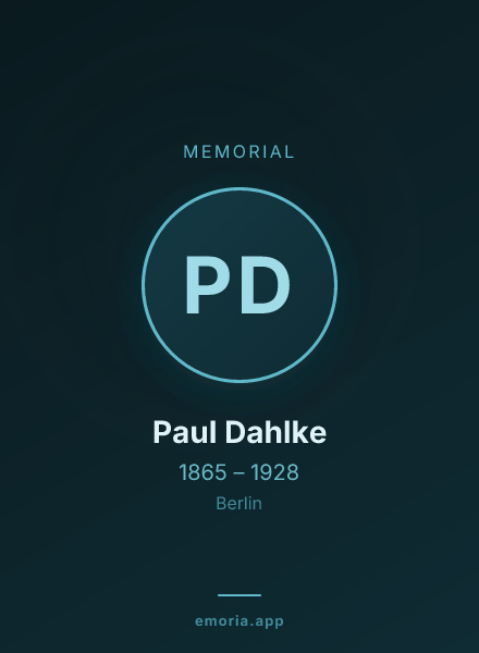 Memorial portrait of Paul Dahlke