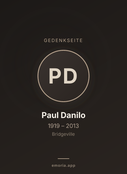 Gedenkportrait von Paul Danilo