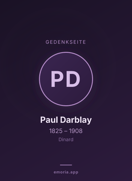 Gedenkportrait von Paul Darblay