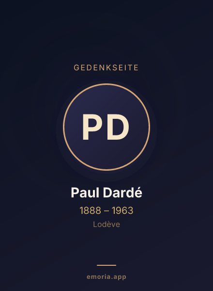 Gedenkportrait von Paul Dardé