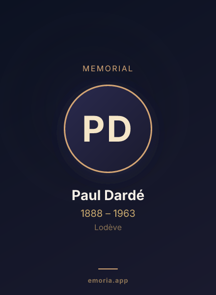 Memorial portrait of Paul Dardé