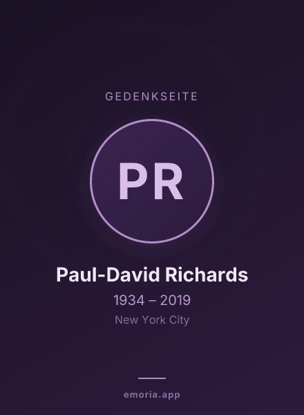 Gedenkportrait von Paul-David Richards