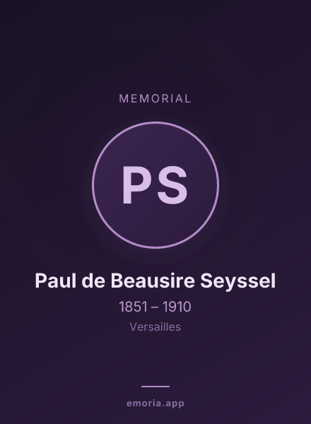 Memorial portrait of Paul de Beausire Seyssel