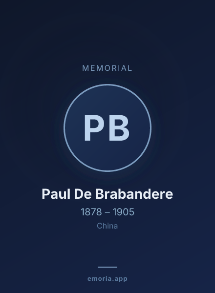 Memorial portrait of Paul De Brabandere