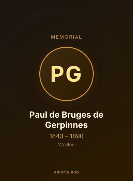 Memorial portrait of Paul de Bruges de Gerpinnes