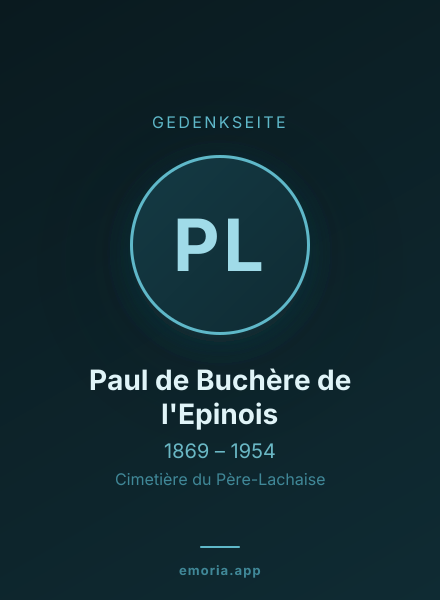 Gedenkportrait von Paul de Buchère de l'Epinois