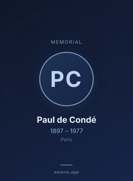 Memorial portrait of Paul de Condé