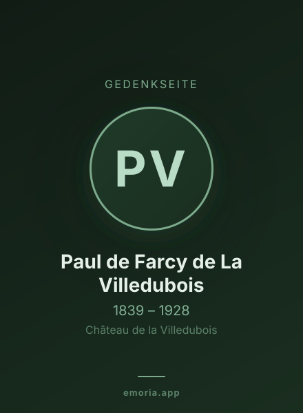 Gedenkportrait von Paul de Farcy de La Villedubois