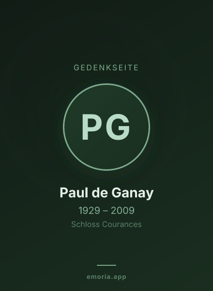Gedenkportrait von Paul de Ganay
