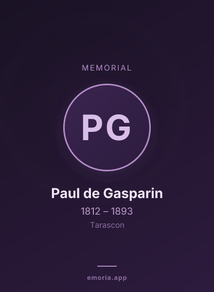 Memorial portrait of Paul de Gasparin