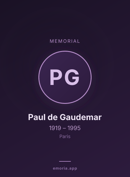 Memorial portrait of Paul de Gaudemar