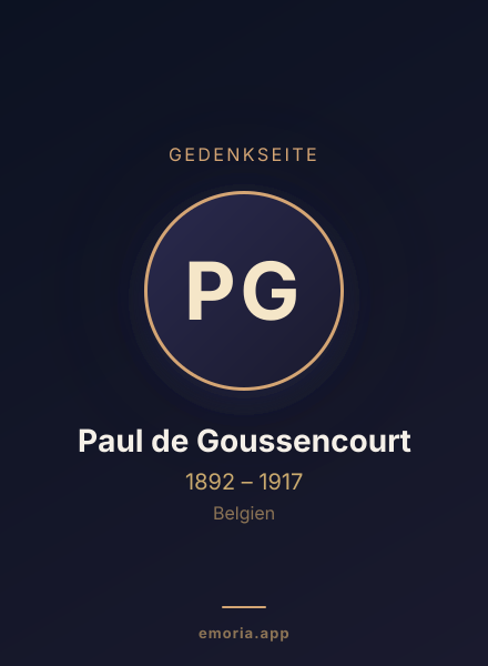 Gedenkportrait von Paul de Goussencourt