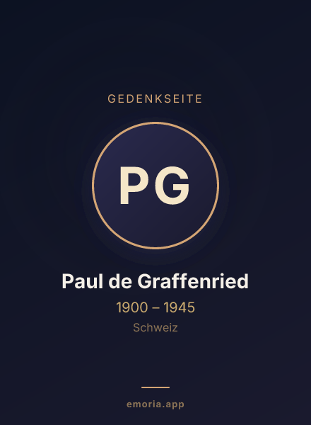 Gedenkportrait von Paul de Graffenried