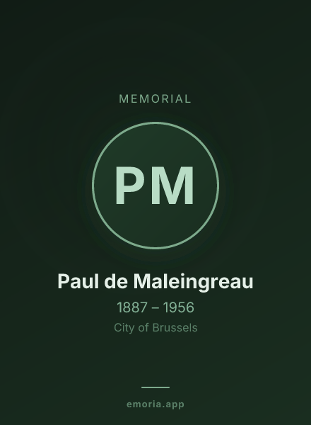 Memorial portrait of Paul de Maleingreau