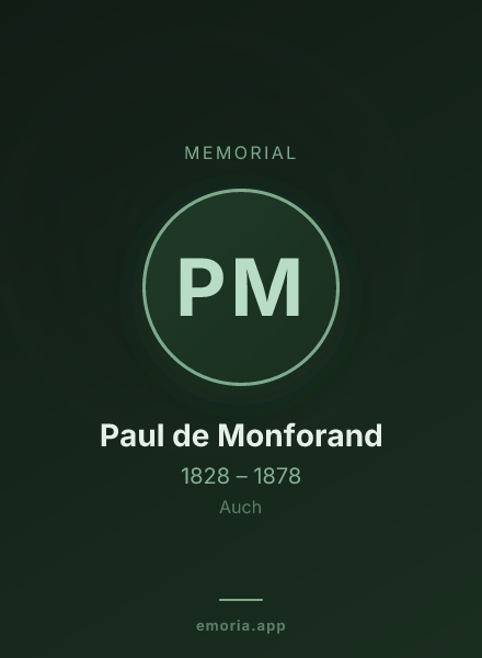 Memorial portrait of Paul de Monforand
