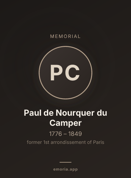 Memorial portrait of Paul de Nourquer du Camper