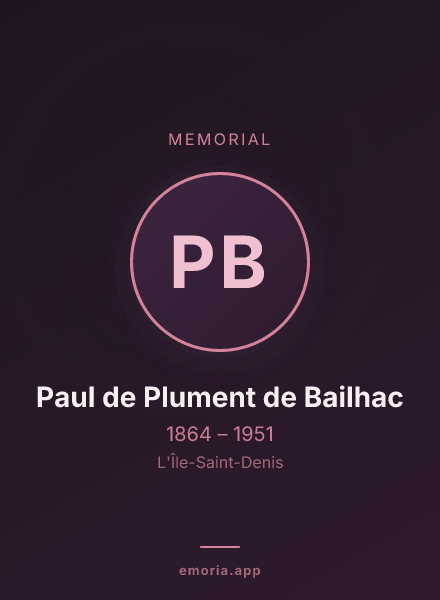 Memorial portrait of Paul de Plument de Bailhac