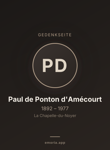 Gedenkportrait von Paul de Ponton d'Amécourt