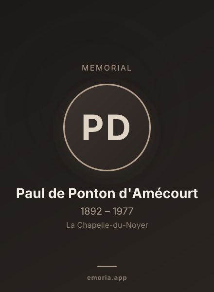 Memorial portrait of Paul de Ponton d'Amécourt