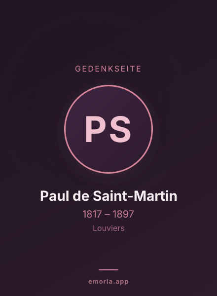 Gedenkportrait von Paul de Saint-Martin