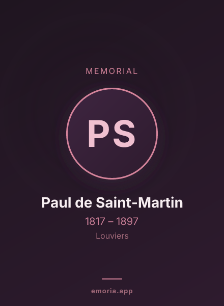 Memorial portrait of Paul de Saint-Martin