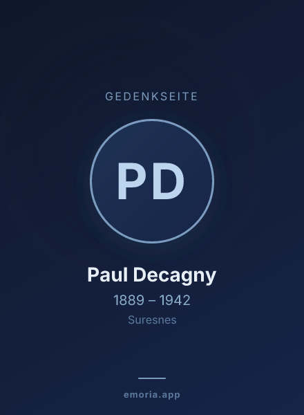 Gedenkportrait von Paul Decagny
